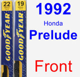 Front Wiper Blade Pack for 1992 Honda Prelude - Premium