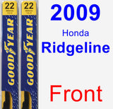 Front Wiper Blade Pack for 2009 Honda Ridgeline - Premium