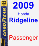 Passenger Wiper Blade for 2009 Honda Ridgeline - Premium