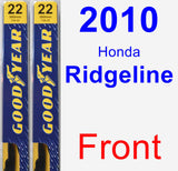 Front Wiper Blade Pack for 2010 Honda Ridgeline - Premium