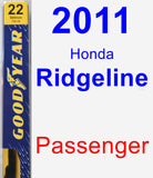 Passenger Wiper Blade for 2011 Honda Ridgeline - Premium