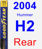 Rear Wiper Blade for 2004 Hummer H2 - Premium