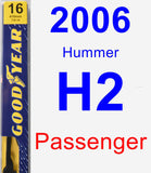 Passenger Wiper Blade for 2006 Hummer H2 - Premium