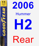 Rear Wiper Blade for 2006 Hummer H2 - Premium