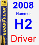 Driver Wiper Blade for 2008 Hummer H2 - Premium