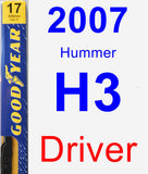 Driver Wiper Blade for 2007 Hummer H3 - Premium