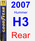 Rear Wiper Blade for 2007 Hummer H3 - Premium
