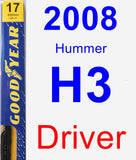 Driver Wiper Blade for 2008 Hummer H3 - Premium