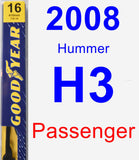 Passenger Wiper Blade for 2008 Hummer H3 - Premium