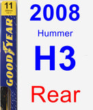 Rear Wiper Blade for 2008 Hummer H3 - Premium