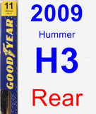 Rear Wiper Blade for 2009 Hummer H3 - Premium