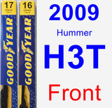 Front Wiper Blade Pack for 2009 Hummer H3T - Premium