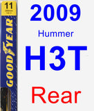 Rear Wiper Blade for 2009 Hummer H3T - Premium