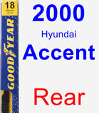 Rear Wiper Blade for 2000 Hyundai Accent - Premium