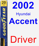 Driver Wiper Blade for 2002 Hyundai Accent - Premium