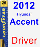 Driver Wiper Blade for 2012 Hyundai Accent - Premium