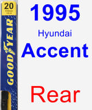 Rear Wiper Blade for 1995 Hyundai Accent - Premium