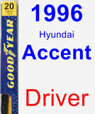 Driver Wiper Blade for 1996 Hyundai Accent - Premium