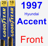 Front Wiper Blade Pack for 1997 Hyundai Accent - Premium