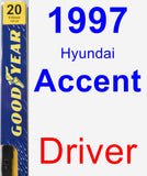 Driver Wiper Blade for 1997 Hyundai Accent - Premium