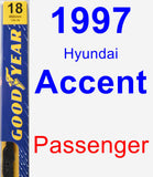 Passenger Wiper Blade for 1997 Hyundai Accent - Premium