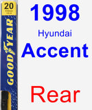 Rear Wiper Blade for 1998 Hyundai Accent - Premium