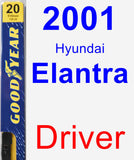 Driver Wiper Blade for 2001 Hyundai Elantra - Premium