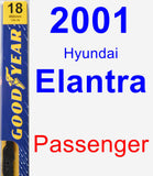 Passenger Wiper Blade for 2001 Hyundai Elantra - Premium