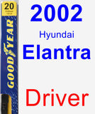 Driver Wiper Blade for 2002 Hyundai Elantra - Premium