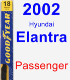 Passenger Wiper Blade for 2002 Hyundai Elantra - Premium