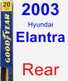 Rear Wiper Blade for 2003 Hyundai Elantra - Premium
