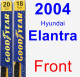 Front Wiper Blade Pack for 2004 Hyundai Elantra - Premium