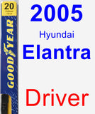 Driver Wiper Blade for 2005 Hyundai Elantra - Premium