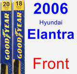 Front Wiper Blade Pack for 2006 Hyundai Elantra - Premium