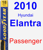 Passenger Wiper Blade for 2010 Hyundai Elantra - Premium