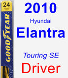 Driver Wiper Blade for 2010 Hyundai Elantra - Premium