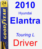 Driver Wiper Blade for 2010 Hyundai Elantra - Premium