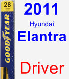 Driver Wiper Blade for 2011 Hyundai Elantra - Premium