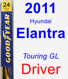 Driver Wiper Blade for 2011 Hyundai Elantra - Premium