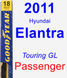 Passenger Wiper Blade for 2011 Hyundai Elantra - Premium