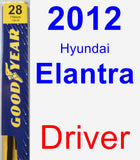 Driver Wiper Blade for 2012 Hyundai Elantra - Premium