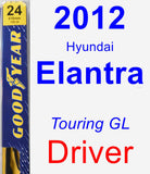 Driver Wiper Blade for 2012 Hyundai Elantra - Premium