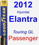 Passenger Wiper Blade for 2012 Hyundai Elantra - Premium