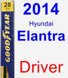 Driver Wiper Blade for 2014 Hyundai Elantra - Premium