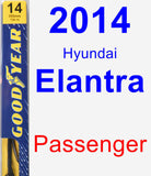 Passenger Wiper Blade for 2014 Hyundai Elantra - Premium