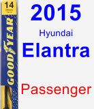 Passenger Wiper Blade for 2015 Hyundai Elantra - Premium