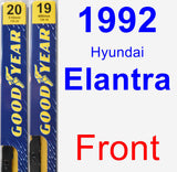 Front Wiper Blade Pack for 1992 Hyundai Elantra - Premium