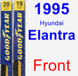 Front Wiper Blade Pack for 1995 Hyundai Elantra - Premium