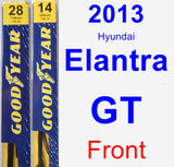 Front Wiper Blade Pack for 2013 Hyundai Elantra GT - Premium