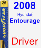 Driver Wiper Blade for 2008 Hyundai Entourage - Premium